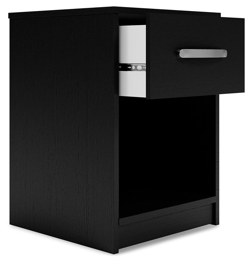 Finch Black Queen Panel Platform Bed with Dresser and Nightstand from Ashley - Lara Furniture
