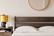 Calverson Mocha Queen Panel Platform Bed with Dresser and Nightstand from Ashley - Lara Furniture
