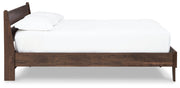 Calverson Mocha Queen Panel Platform Bed with Dresser and Nightstand from Ashley - Lara Furniture