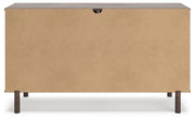 Calverson Mocha Queen Panel Platform Bed with Dresser and Nightstand from Ashley - Lara Furniture