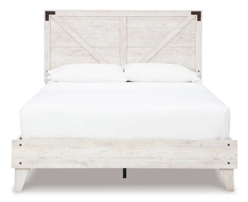 Shawburn Whitewash and Charcoal Gray Platform Bedroom Set from Ashley - Lara Furniture