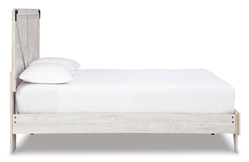 Shawburn Whitewash and Charcoal Gray Platform Bedroom Set from Ashley - Lara Furniture