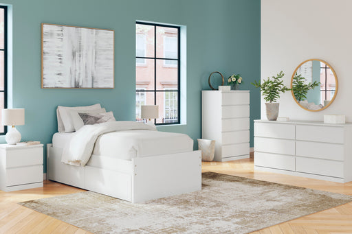Onita White Youth One Side Storage Platform Bedroom Set from Ashley - Lara Furniture