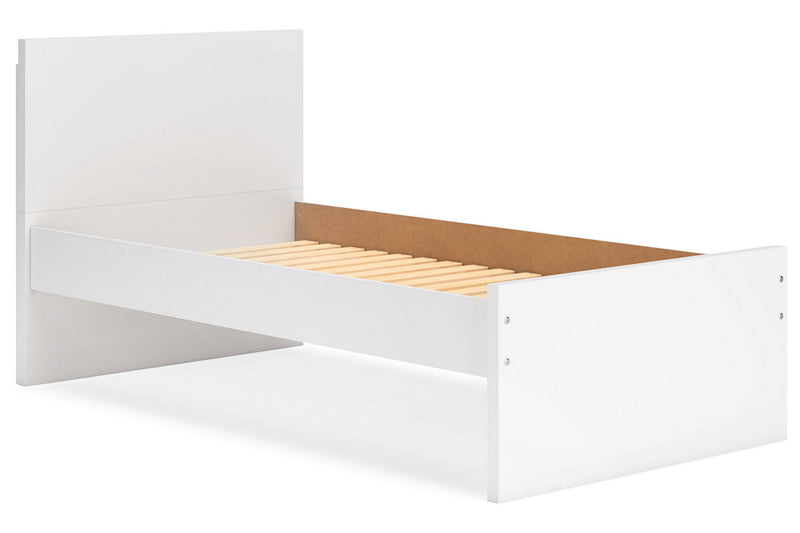 Onita White Twin Panel Platform Bed -  Ashley - Lara Furniture