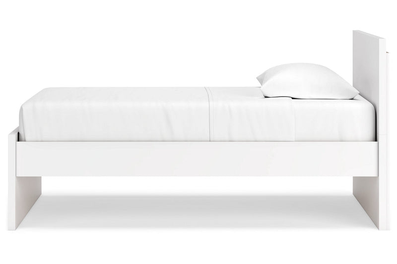 Onita White Twin Panel Platform Bed -  Ashley - Lara Furniture