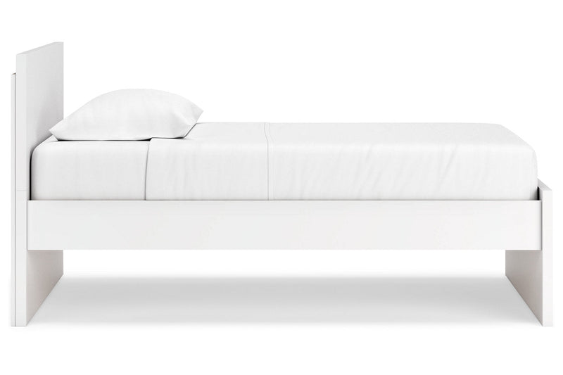 Onita White Twin Panel Platform Bed -  Ashley - Lara Furniture