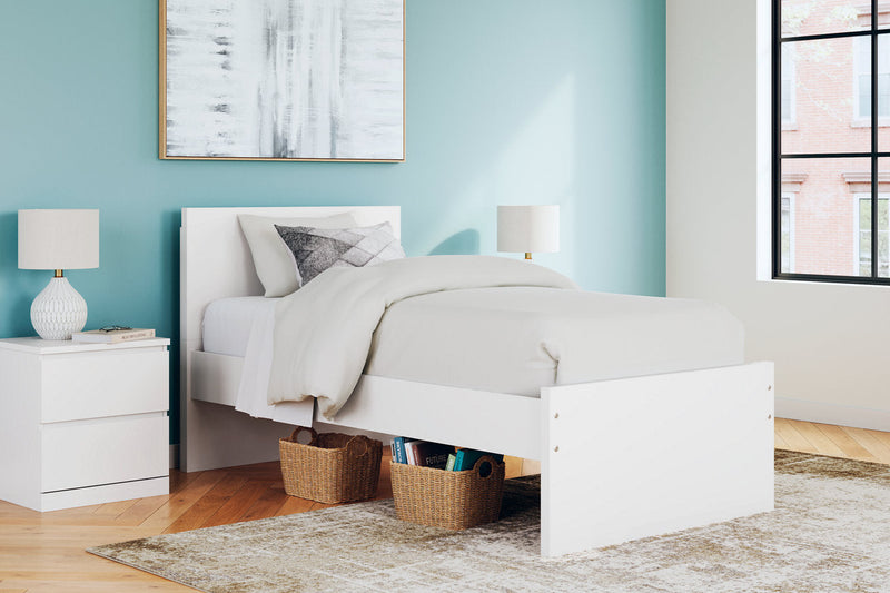 Onita White Twin Panel Platform Bed -  Ashley - Lara Furniture
