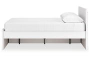 Onita White Queen Platform Bed with 1 Side Storage - Lara FurnitureQueen Bed