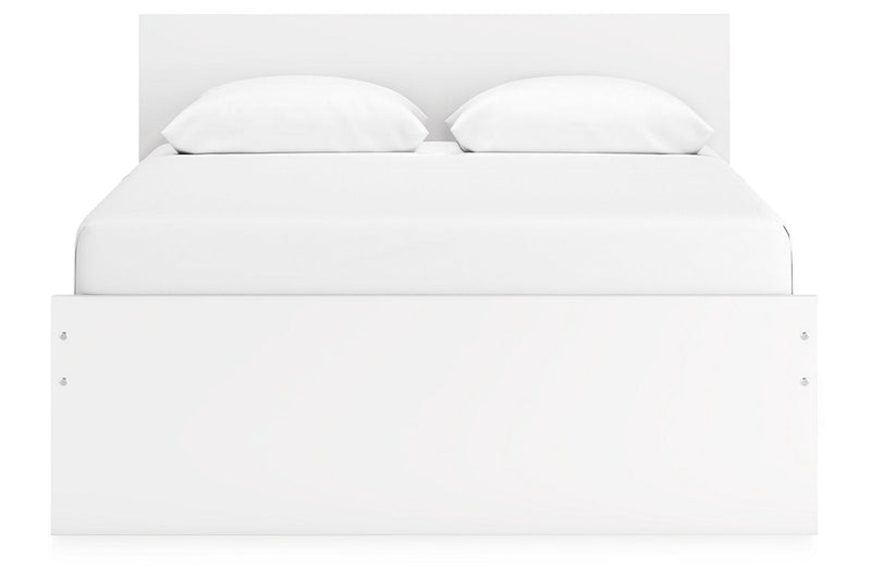 Onita White Queen Platform Bed with 2 Side Storage - Lara FurnitureQueen Bed