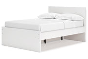 Onita White Full Panel Platform Bed with 1 Side Storage from Ashley - Lara Furniture