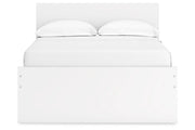 Onita White Full Panel Platform Bed with 1 Side Storage from Ashley - Lara Furniture