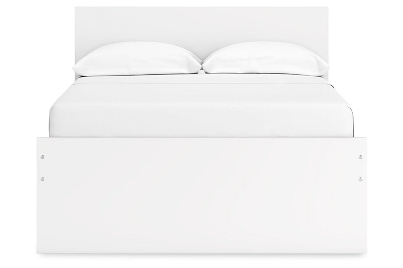 Onita White Full Panel Platform Bed with 1 Side Storage from Ashley - Lara Furniture