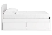 Onita White Full Panel Platform Bed with 1 Side Storage from Ashley - Lara Furniture