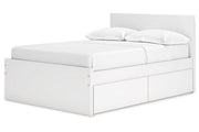 Onita White Full Panel Platform Bed with 2 Side Storage from Ashley - Lara Furniture