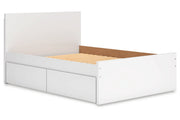 Onita White Full Panel Platform Bed with 2 Side Storage from Ashley - Lara Furniture