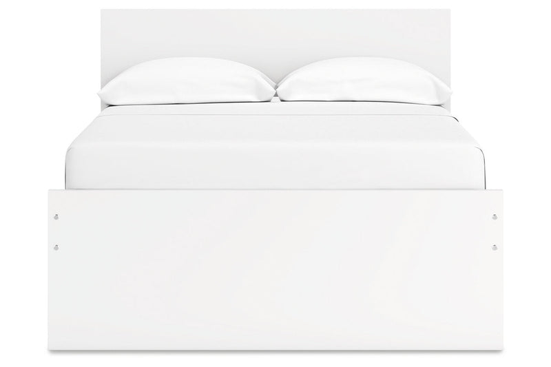 Onita White Full Panel Platform Bed with 2 Side Storage from Ashley - Lara Furniture