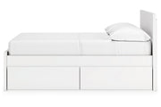 Onita White Full Panel Platform Bed with 2 Side Storage from Ashley - Lara Furniture