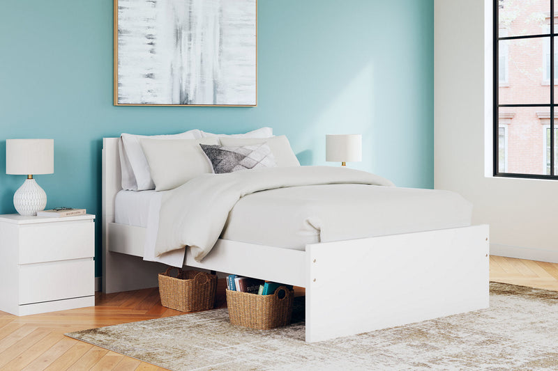 Onita White Full Panel Platform Bed -  Ashley - Lara Furniture