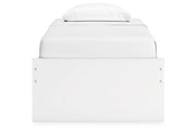 Onita White Twin Platform Bed with 1 Side Storage from Ashley - Lara Furniture