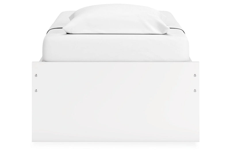 Onita White Twin Platform Bed from Ashley - Lara Furniture