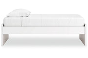 Onita White Twin Platform Bed from Ashley - Lara Furniture