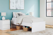 Onita White Twin Platform Bed from Ashley - Lara Furniture