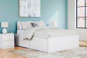 Onita White Queen Platform Bed with 2 Side Storage from Ashley - Lara Furniture