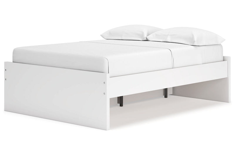 Onita White Full Platform Bed with 1 Side Storage from Ashley - Lara Furniture
