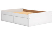 Onita White Full Platform Bed with 1 Side Storage from Ashley - Lara Furniture