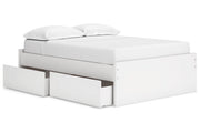 Onita White Full Platform Bed with 1 Side Storage from Ashley - Lara Furniture