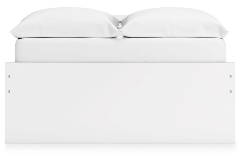 Onita White Full Platform Bed with 1 Side Storage from Ashley - Lara Furniture