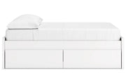 Onita White Full Platform Bed with 1 Side Storage from Ashley - Lara Furniture