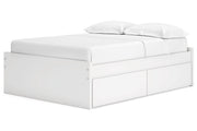 Onita White Full Platform Bed with 2 Side Storage from Ashley - Lara Furniture