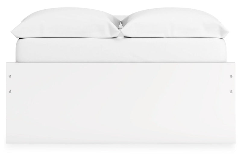 Onita White Full Platform Bed with 2 Side Storage from Ashley - Lara Furniture