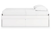 Onita White Full Platform Bed with 2 Side Storage from Ashley - Lara Furniture