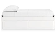 Onita White Full Platform Bed with 2 Side Storage from Ashley - Lara Furniture