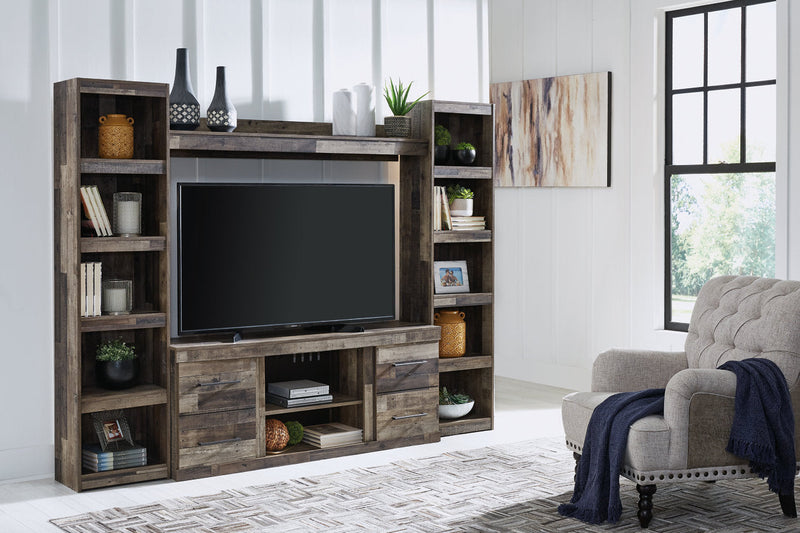 Derekson Multi Gray 4-Piece Entertainment Center -  Ashley - Lara Furniture