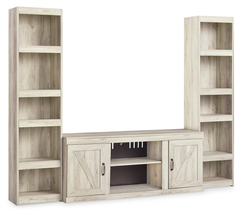Bellaby Whitewash 3-Piece Entertainment Center -  Ashley - Lara Furniture