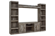 Wynnlow Gray 4-Piece Entertainment Center -  Ashley - Lara Furniture