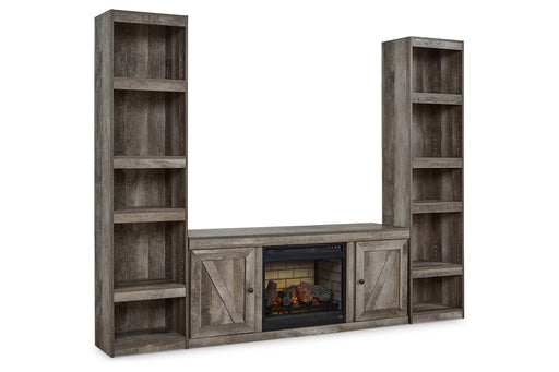 Wynnlow Gray 3-Piece Entertainment Center with Electric Fireplace -  Ashley - Lara Furniture
