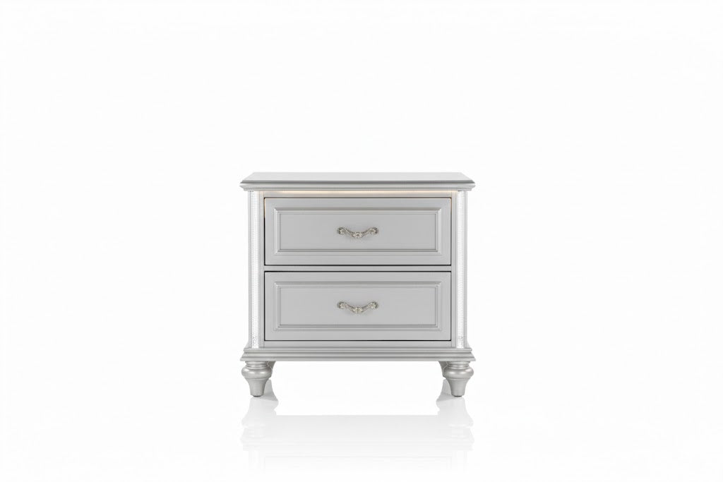Evangeline Silver Nightstand