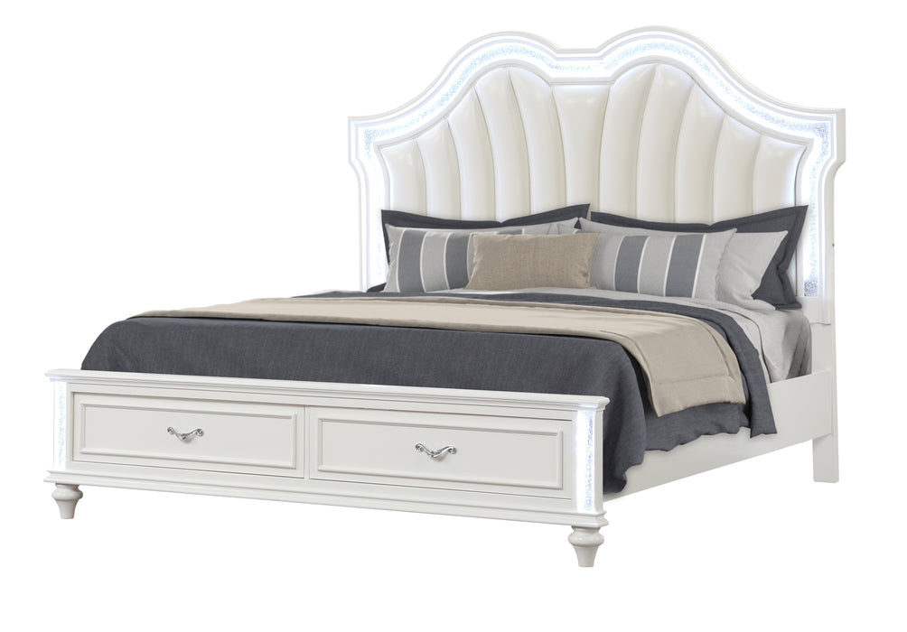Evangeline White Queen Bed