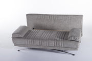 Fantasy 3 Seat Sleeper (Valencia Grey Plain Fabric) 1 Piece - Lara FurnitureSleeper Sofa