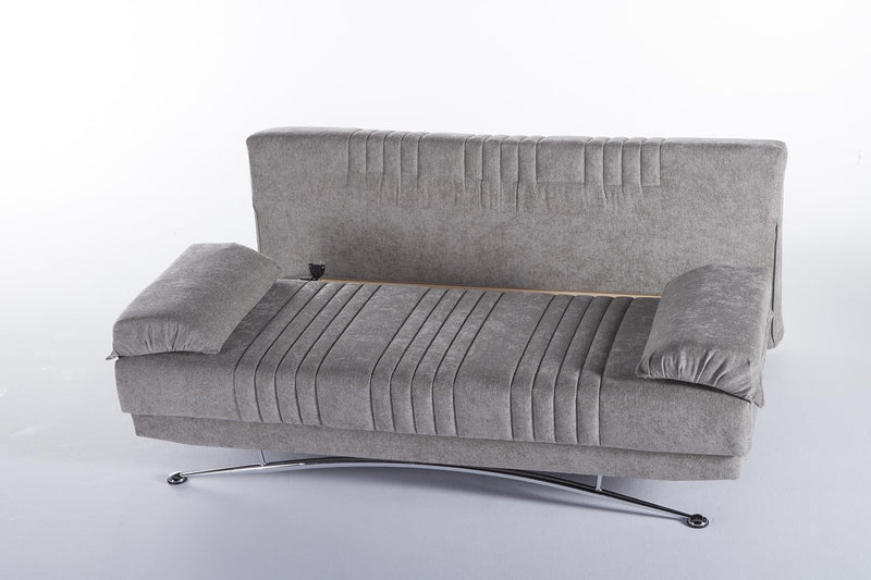 Fantasy 3 Seat Sleeper (Valencia Grey Plain Fabric) 1 Piece - Lara FurnitureSleeper Sofa