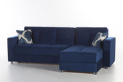 Elegant Sectional Storage Love Seat (Roma Navy) 1 Piece - 10-ELE-N839D-05-L