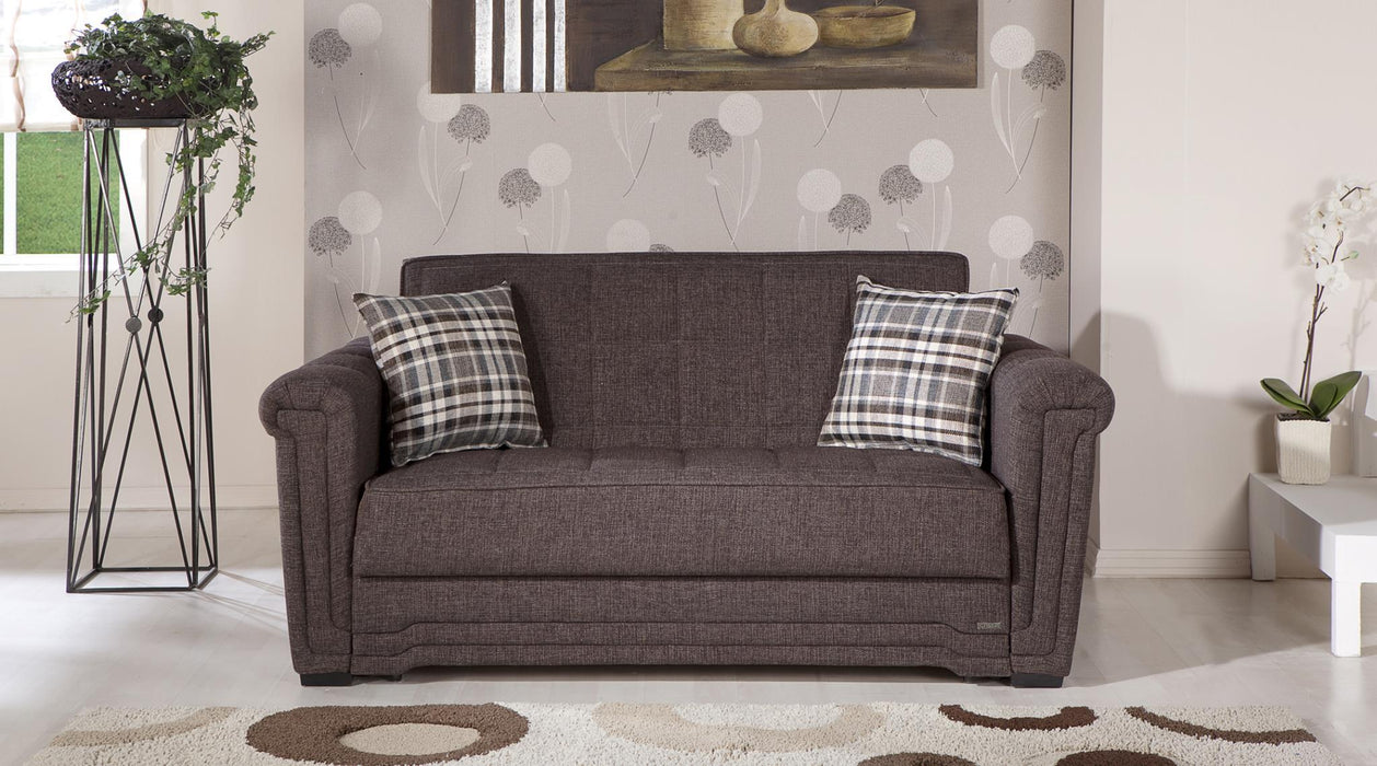 Victoria Love Seat Slpr (Andre Dark Brown)