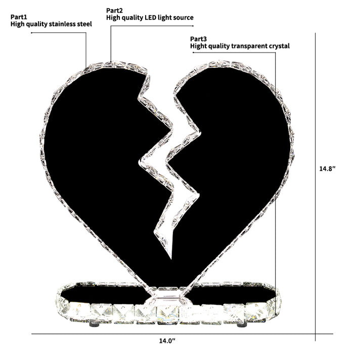 Heart Break Silver Led