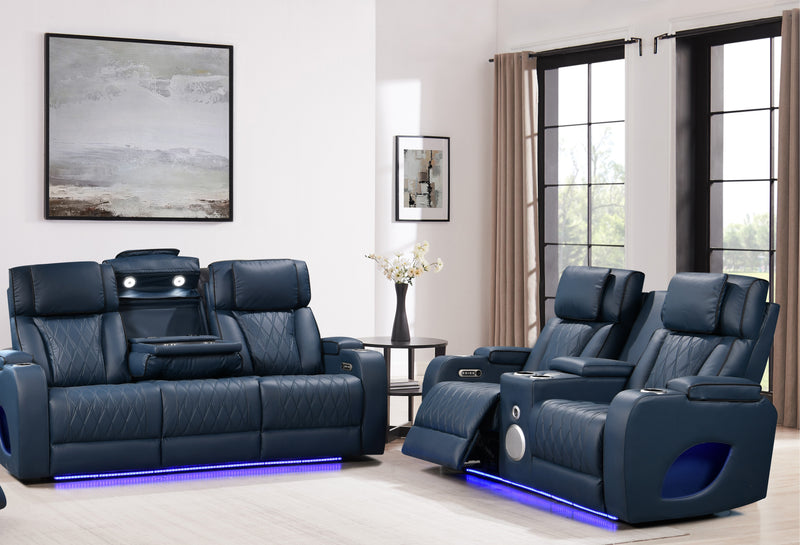 Hialeah Blue Sofa & Loveseat