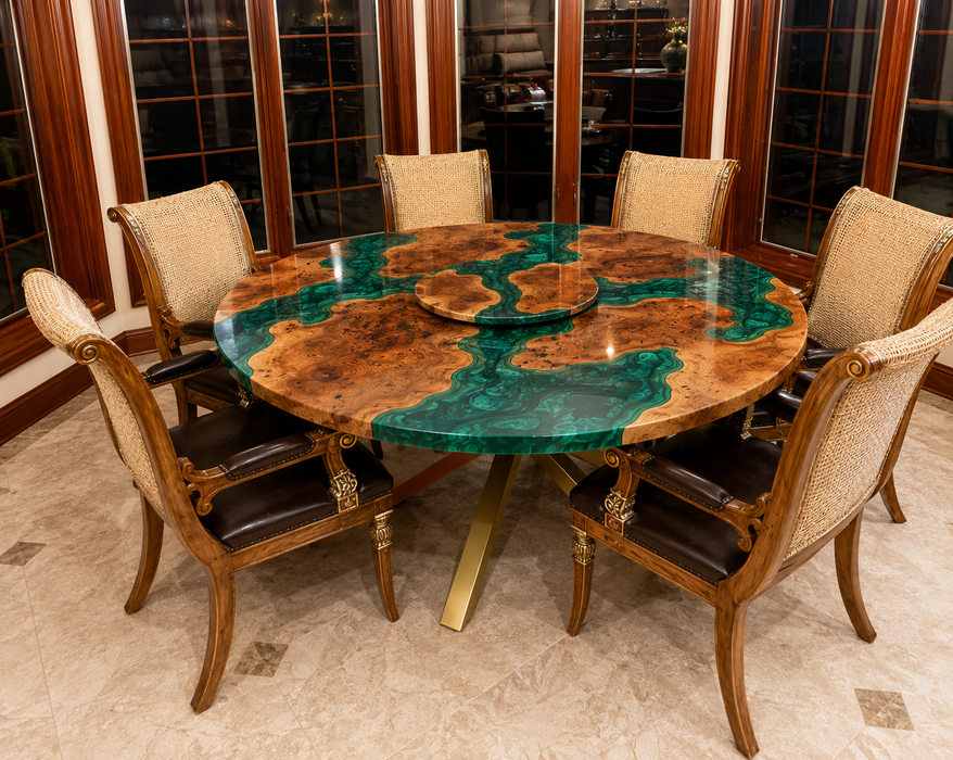 Walnut Table, Walnut Dining Table, Custom 71” Round Table Order for Rana&Ahmad