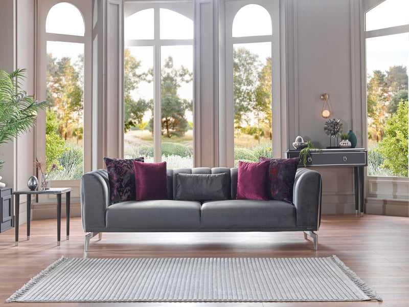 Gravita Deren Anthracite 3-Seat Sleeper Sofa from Bellona - Lara Furniture